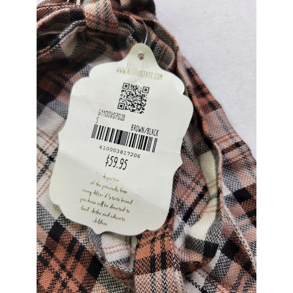 NEW Altar'd State Women's S Wrap Plaid Short Skirt Made in the USA - Picture 3 of 9